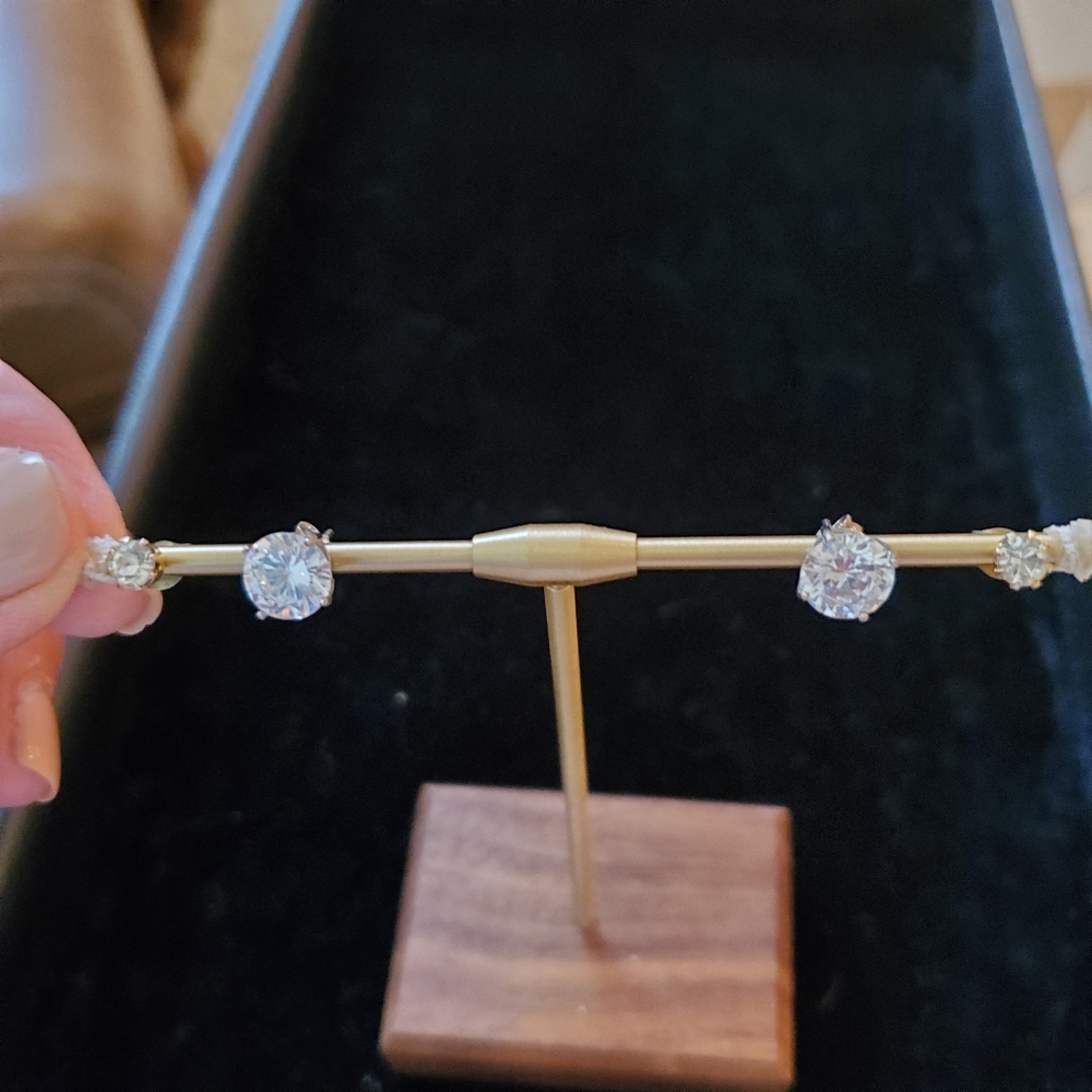 Rhinestone post earrings